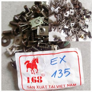Bộ ốc dàn áo xe exciter135-150, full ốc+pát kẹp dàn áo ex10-ex19