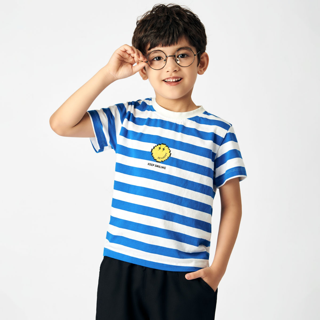 Áo phông bé trai bé gái Medokids MD03 kẻ ngang chất liệu cotton mềm mại, co dãn,thoáng mát