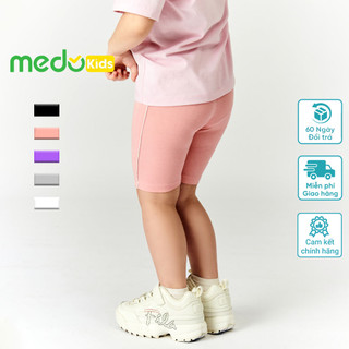 Quần legging bé gái Medokids MD11 quần đùi bé gái chất cotton tăm co dãn 4 chiều , mềm mại thoáng mát cho bé