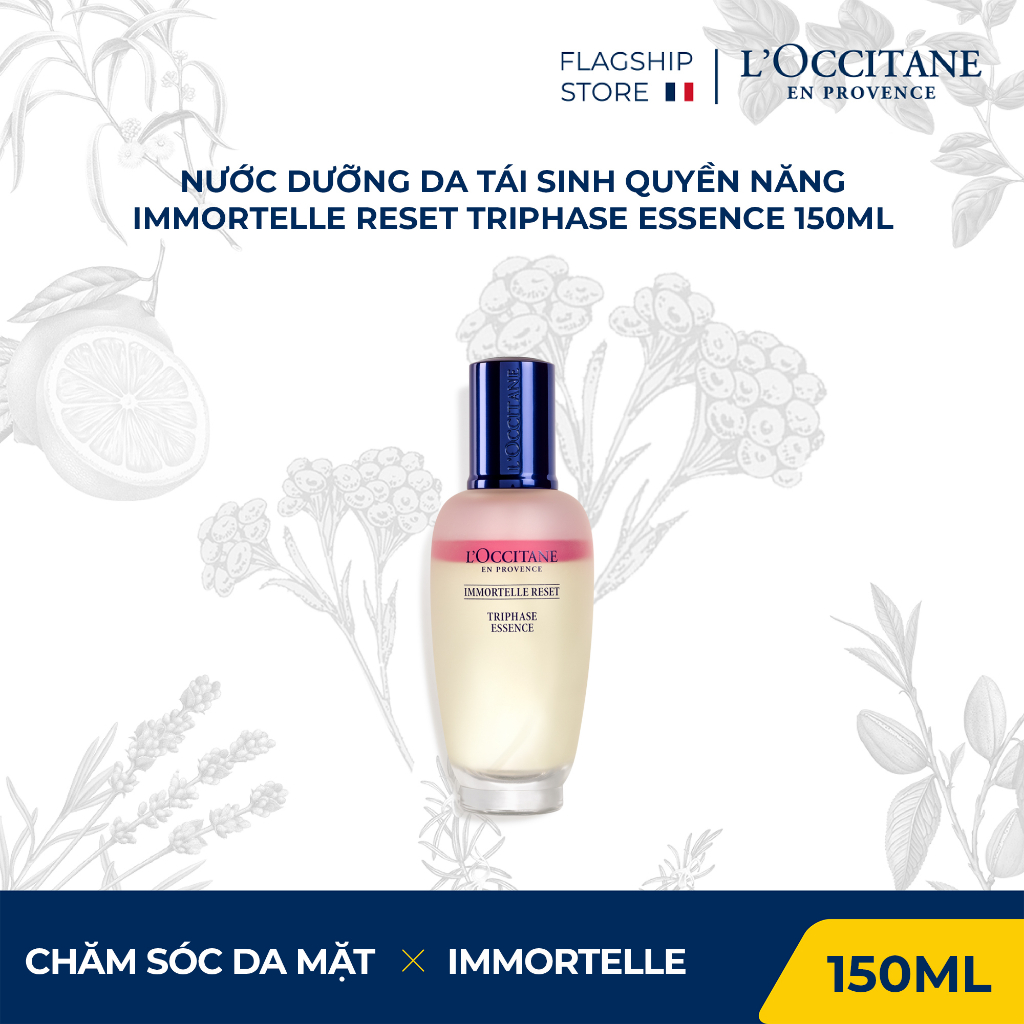 Nước Dưỡng Tái Sinh Quyền Năng L'Occitane Immortelle Reset Triphase Essence 50ml - 150ml