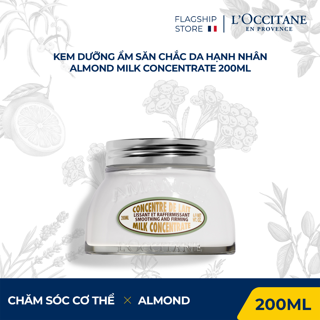 Kem Dưỡng Ẩm Săn Chắc Da Hạnh Nhân L'Occitane Almond Milk Concentrate 200ml - Refill