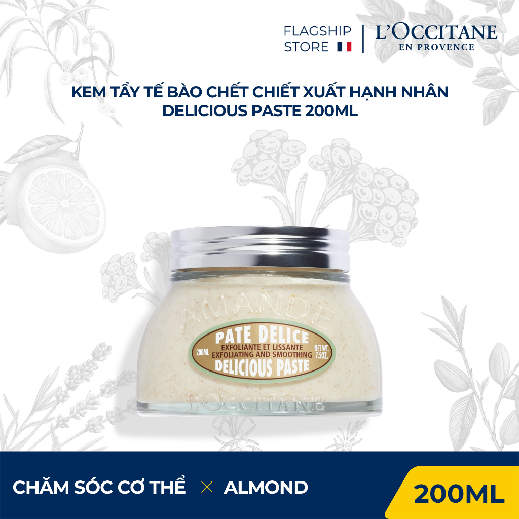 Kem Tẩy Tế Bào Chết Toàn Thân Hạnh Nhân L'Occitane Almond Delicious Paste 200ml