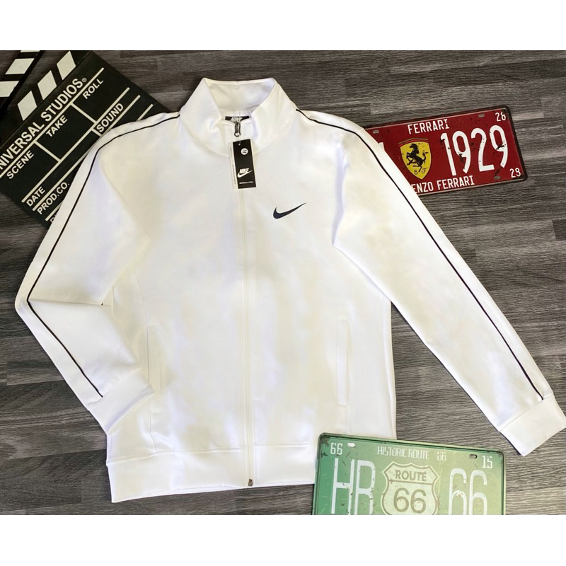 Áo Khoác Thể Thao Nam Nữ Màu Đen Viền Trắng Chất Thun Poly 2 Da Cao Cấp, Vải Mềm Mịn, Thoáng Mát áo khoác thu đông