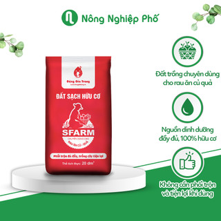 Đất sạch hữu cơ SFARM chuyên trồng rau ăn củ quả - Bao 20dm3 ~ 10kg