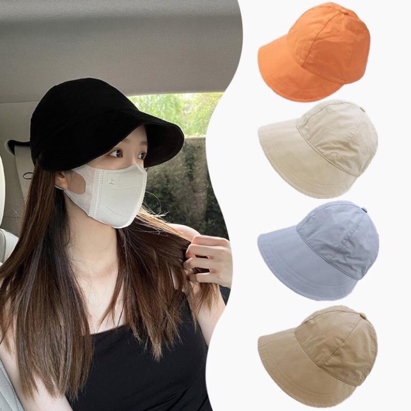 mã mới - Mũ vải rộng vành chống nắng phong cách Korea mát  nhẹ s001