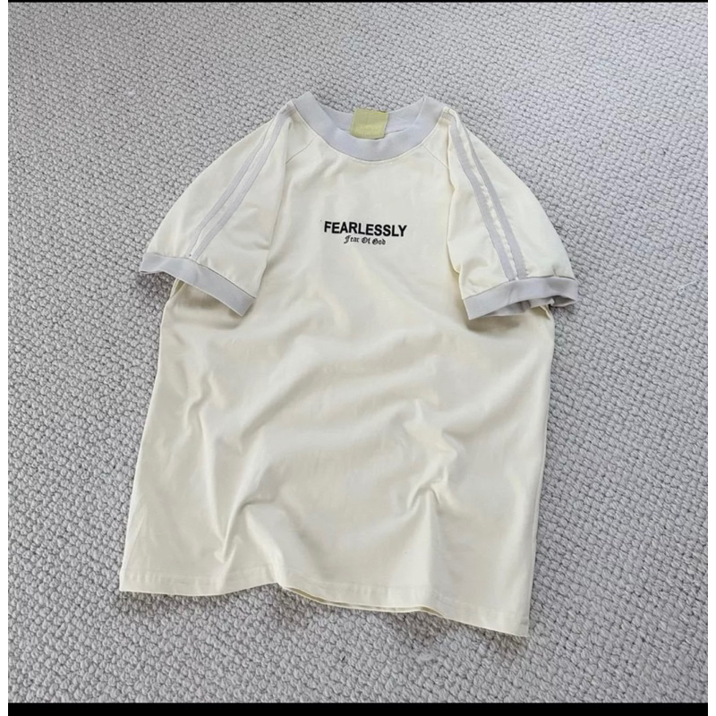 Áo Thun Form Fit FEARLESSLY. Áo Baby Tee Phối Tay Sọc Chất Cotton Co Giãn cá tính