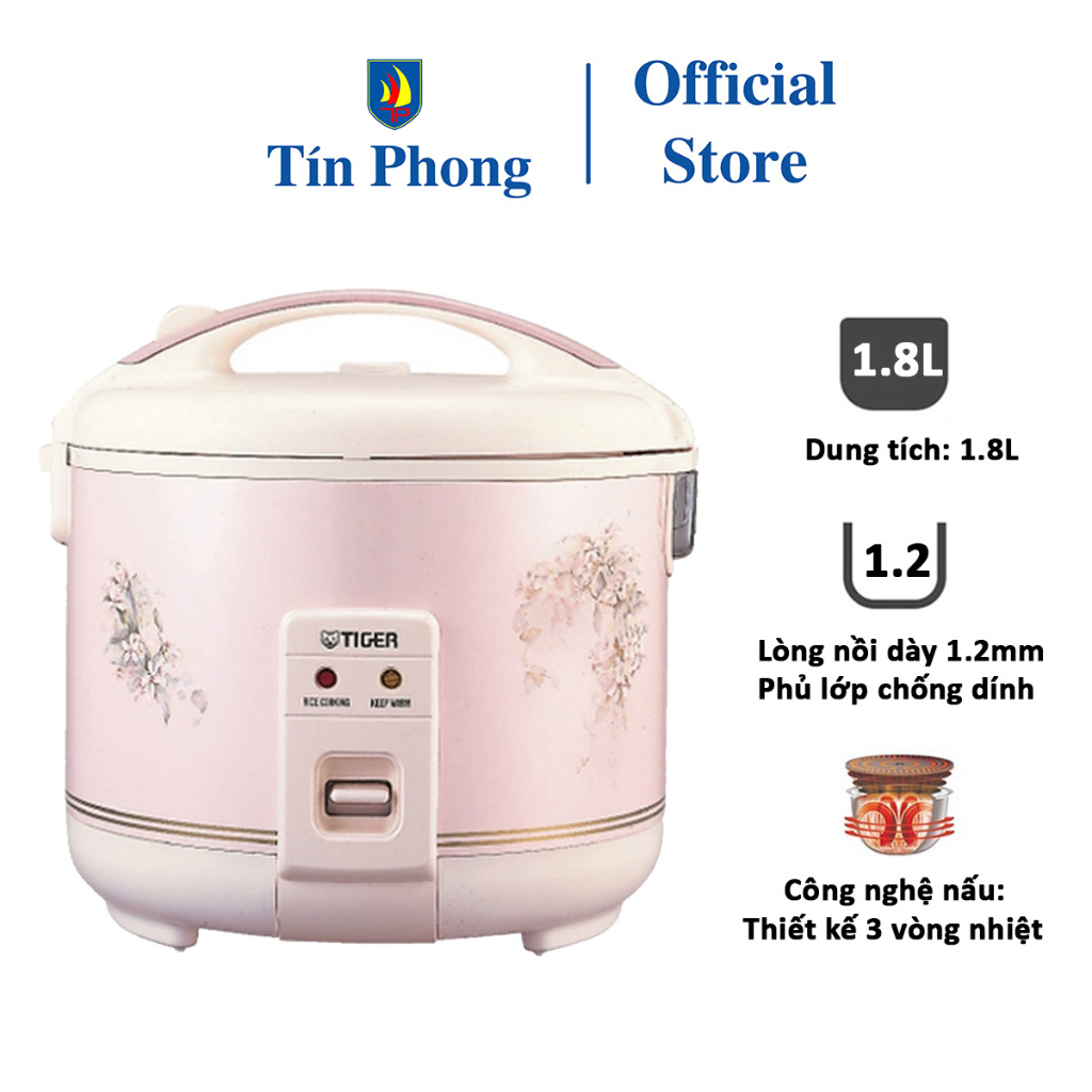 Nồi cơm điện Tiger JNP-1800 - Dung tích 1.8 lít -Sản xuất tại Nhật Bản- Điện 220V - Bảo hành chính hãng - Hỏa Tốc 2h HCM