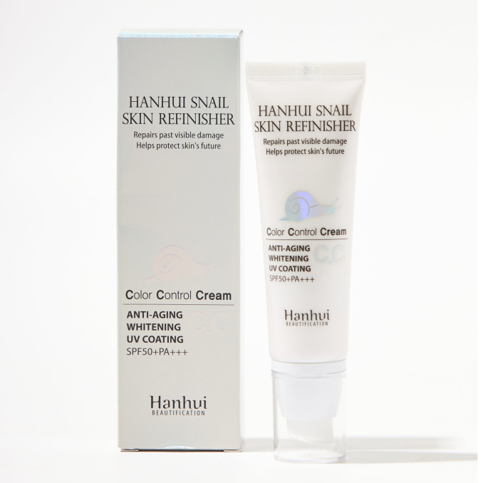 KEM NỀN TINH CHẤT ỐC SÊN HANHUI SNAIL SKIN REFINISHER CC CREAM SPF 50+PA+++