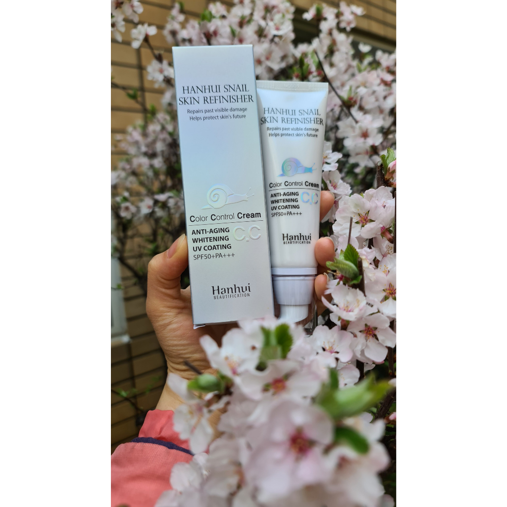 KEM NỀN TINH CHẤT ỐC SÊN HANHUI SNAIL SKIN REFINISHER CC CREAM SPF 50+PA+++