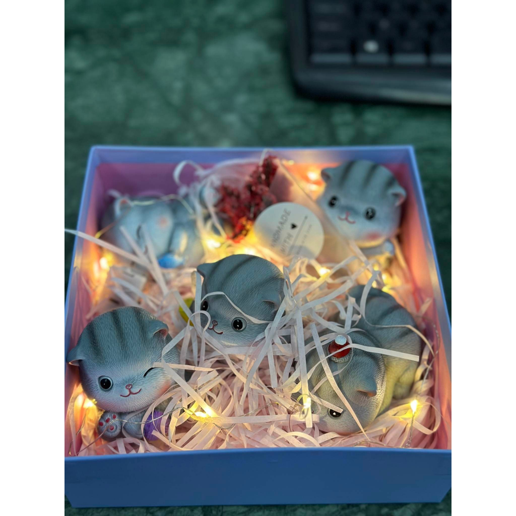 Mô hình mèo biểu cảm đáng yêu. Siêu cute làm quà tặng hoặc trang trí trưng bày