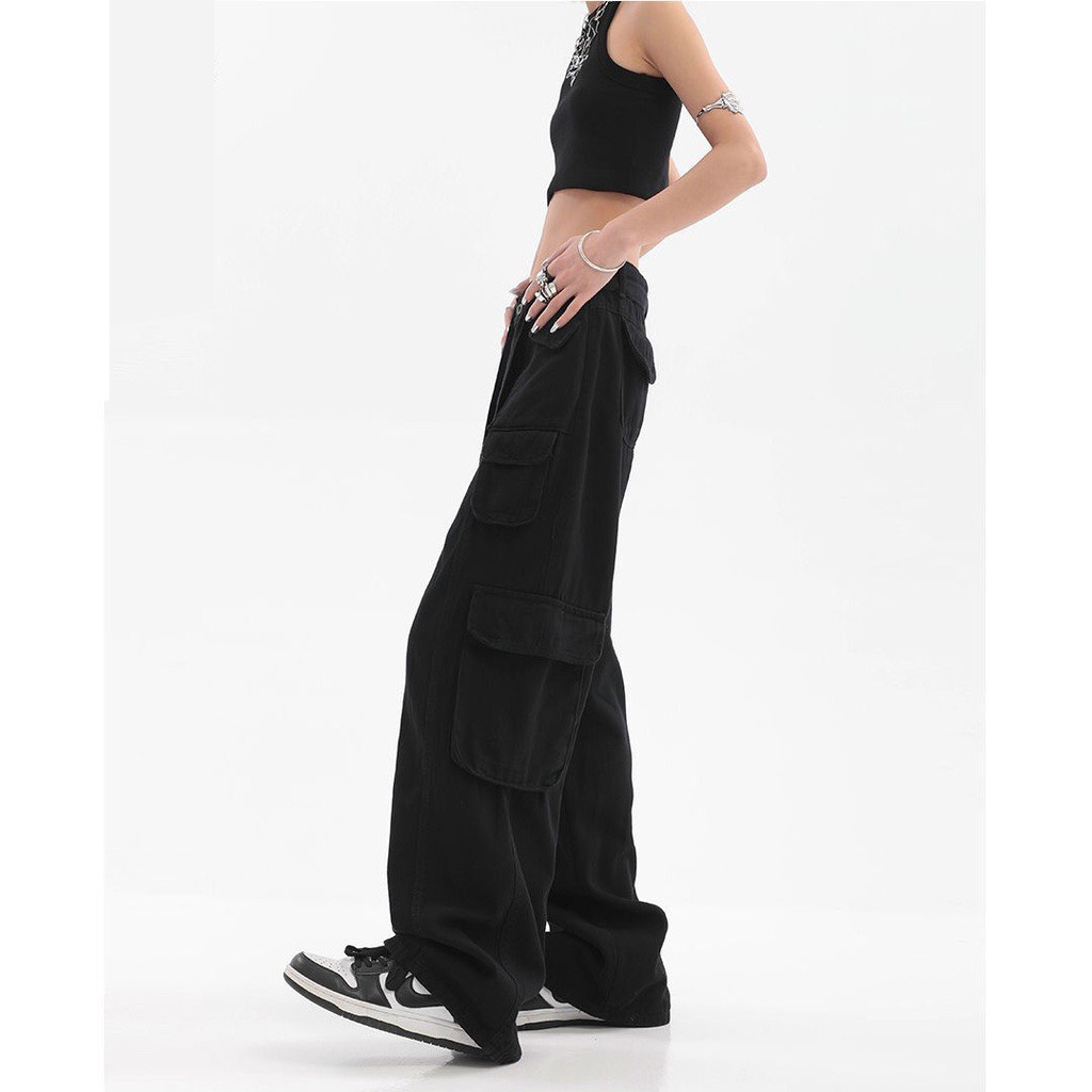 Quần baggy Unisex  LB jean cotton dày dặn, túi hộp, ống rộng dáng suông, BGSH7