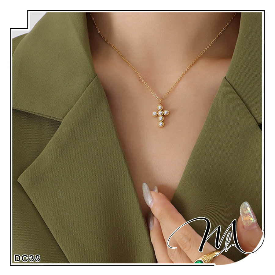 Dây chuyền Titan layer 3 tầng thánh giá chữ thập cá tính - Măng’s House DC38