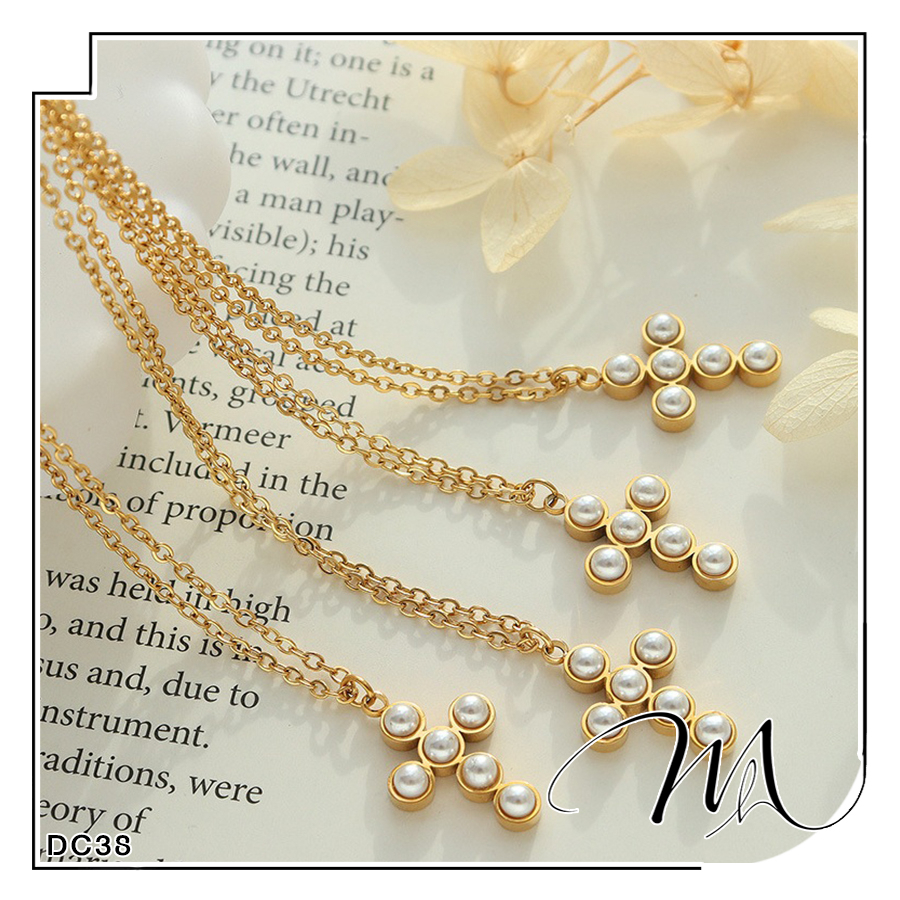 Dây chuyền Titan layer 3 tầng thánh giá chữ thập cá tính - Măng’s House DC38