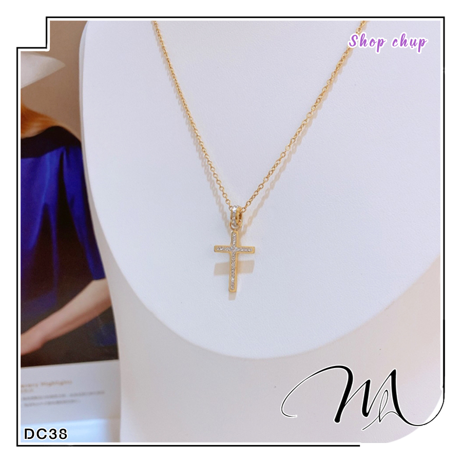 Dây chuyền Titan layer 3 tầng thánh giá chữ thập cá tính - Măng’s House DC38