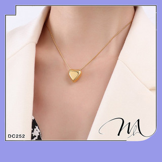 Dây chuyền nữ Titan đơn giản dây mì mặt trái tim - Măng’s House DC44