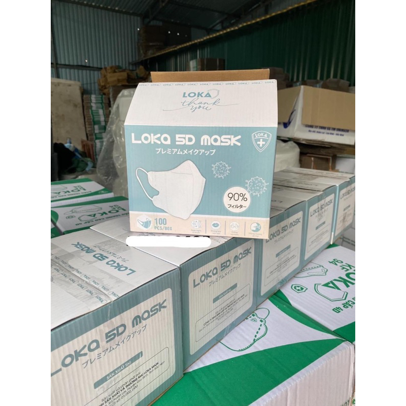Sét 100 chiếc khẩu trang 5D mask Loka