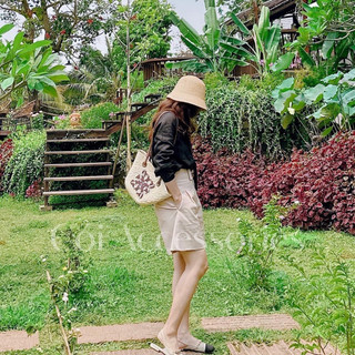 Túi cói cao cấp size mini xinh xắn