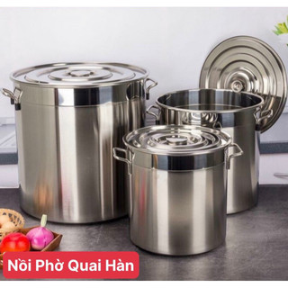 Nồi phở quai hàn 20l size 30 - nồi inox nấu súp. nấu bánh chưng luộc gà nhiều kích cỡ
