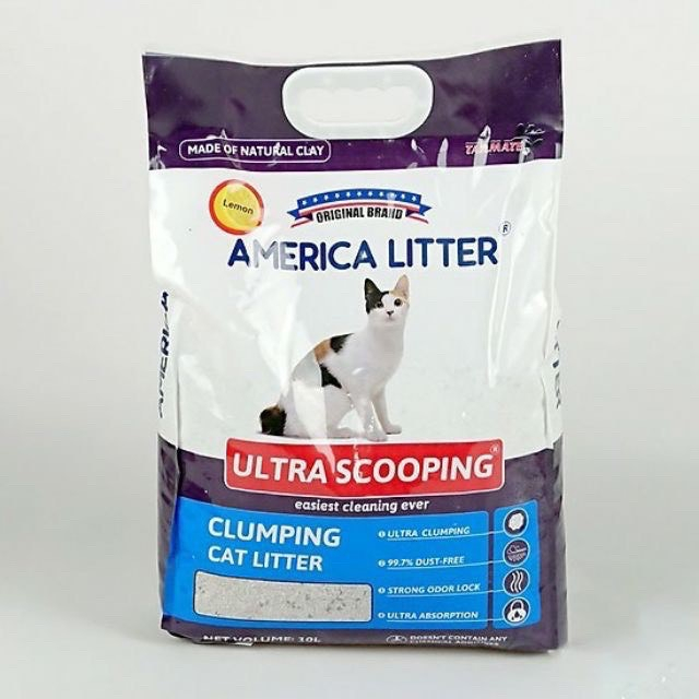 Cát vệ sinh cho mèo america litter 10l, cát mỹ sieu vón, siêu khử mùi