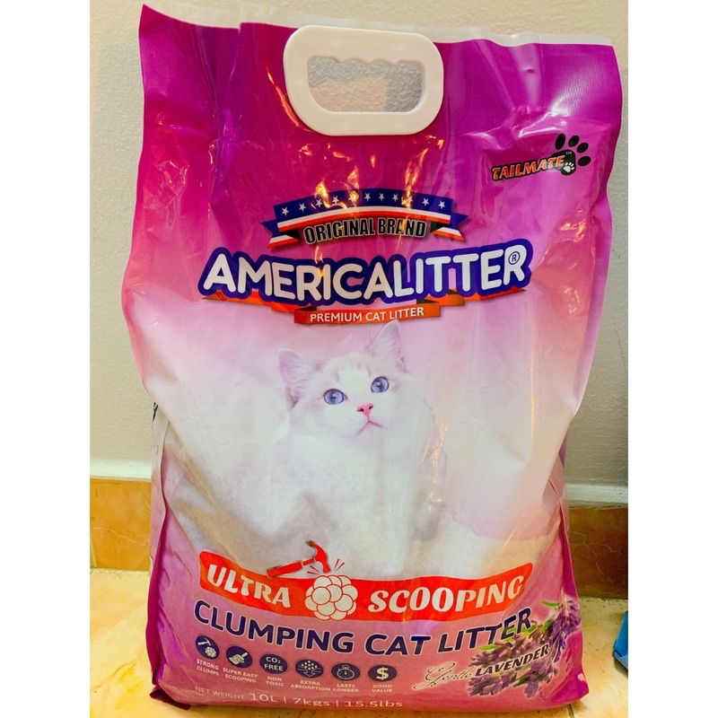Cát vệ sinh cho mèo america litter 10l, cát mỹ sieu vón, siêu khử mùi