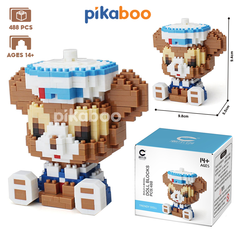 Đồ chơi lắp ráp xếp hình 3D mô hình động vật hoạt hình cao cấp Pikaboo, mô hình lắp ráp mẫu mã đa dạng