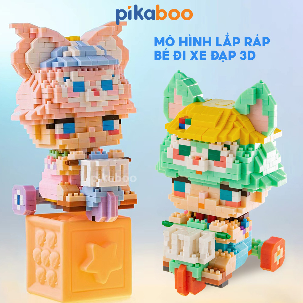 Đồ chơi lắp ráp xếp hình 3D mô hình động vật hoạt hình cao cấp Pikaboo, mô hình lắp ráp mẫu mã đa dạng