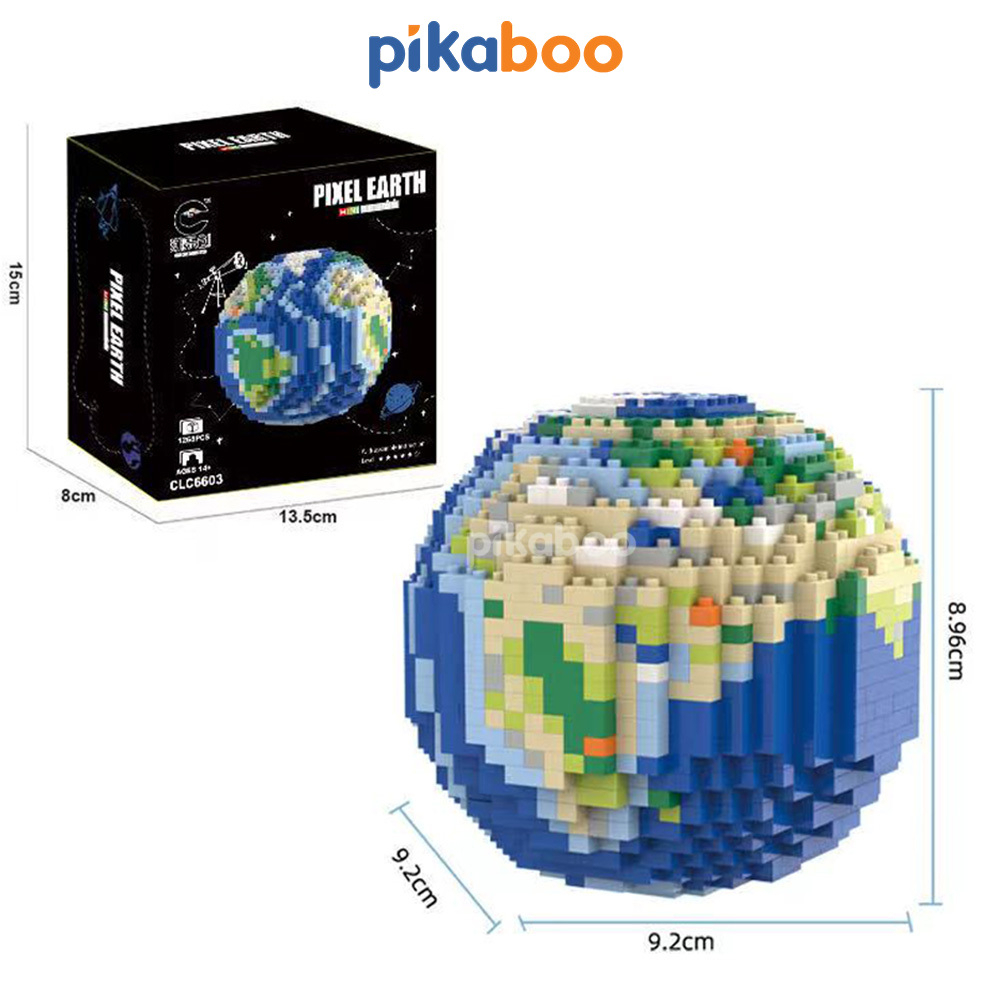 Đồ chơi lắp ráp xếp hình 3D mô hình phi hành gia vũ trụ có đèn phát sáng cao cấp Pikaboo chất liệu nhựa an toàn
