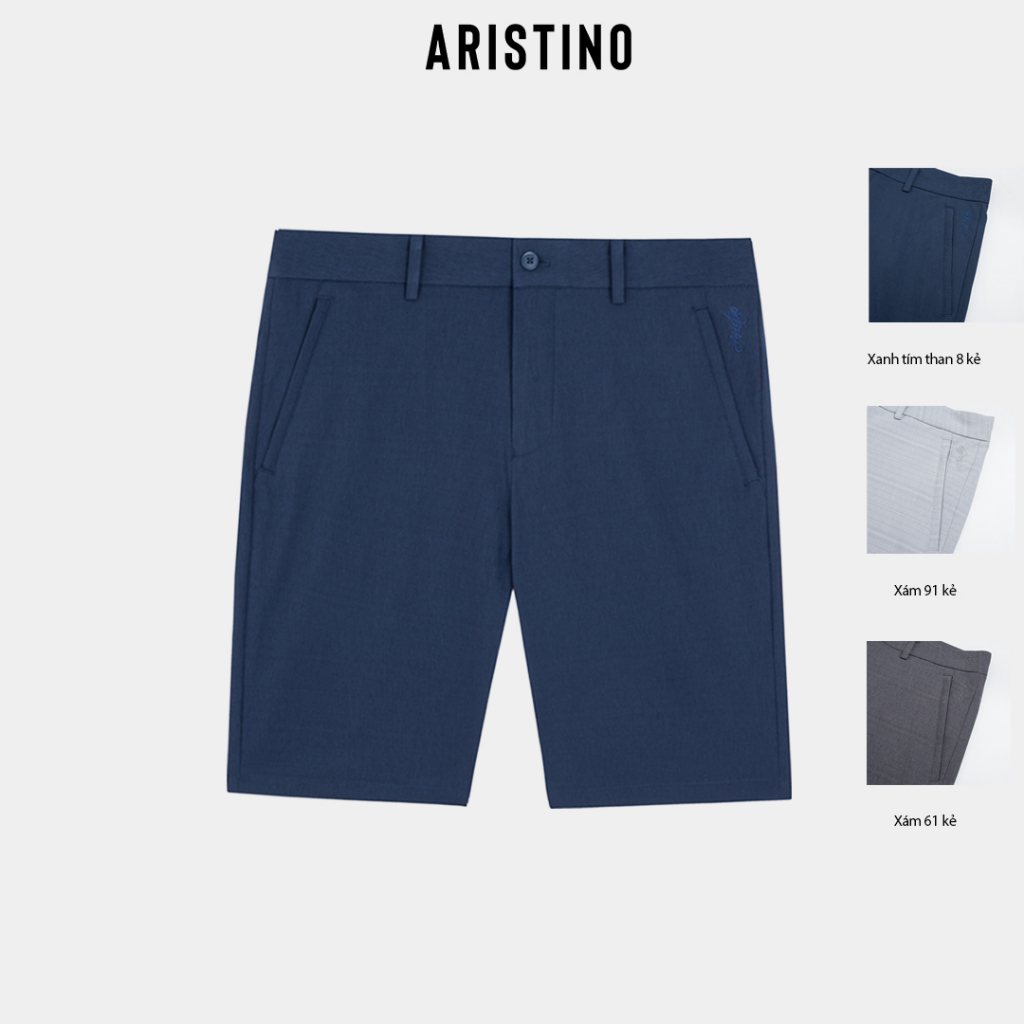  Quần short nam ARISTINO dáng Regular fit suông nhẹ, thiết kế khỏe khoắn, nam tính - ASO018S3