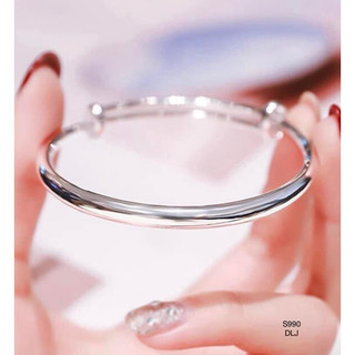 Lắc tay bạc nữ tròn trơn đơn giản