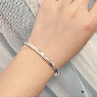 Lắc tay bạc nữ tròn trơn đơn giản
