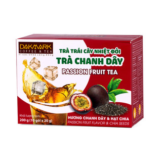 Trà trái cây nhiệt đới DakMark vị chanh dây hạt chia hộp 200g