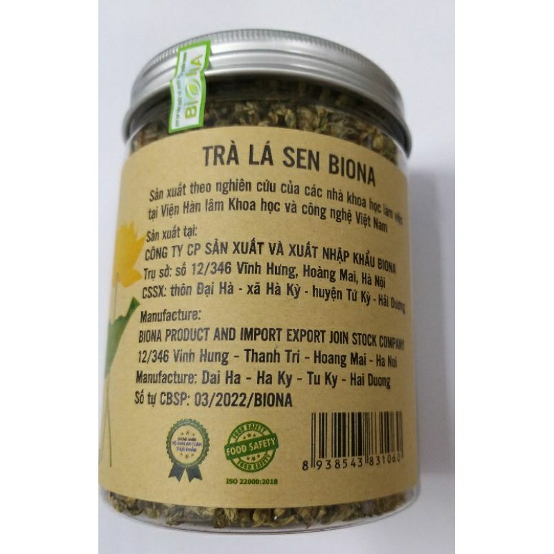 Trà lá sen 100% lá sen organic