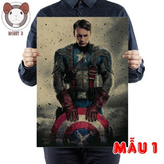 Poster Trang Trí  MARVEL Decor 51x36cm - CAPTAIN AMERICA - IRONMAN - DOCTOR STRANGE - THOR Vintage