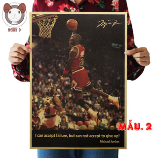 Poster BÓNG RỔ NBA JORDAN 51x36cm - KOBE - SNEAKER Vintage - Poster Trang Trí Vintage - PART1