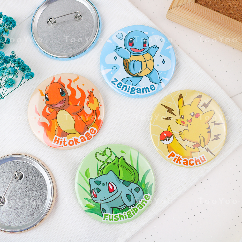 Huy hiệu cài balo, Pin cài balo Pokemon dễ thương cute TooYoo PK0140