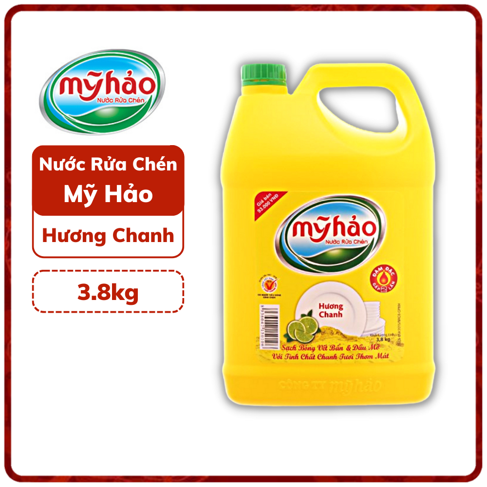 NƯỚC RỬA CHÉN MỸ HẢO 3.8KG - CHANH