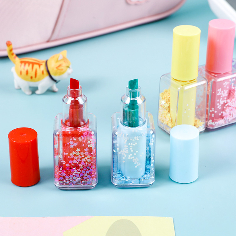 💜Sơn Móng Tay hình dạng Bút đánh dấu highlight dạ quang ngẫu nhiên màu lựa chọn