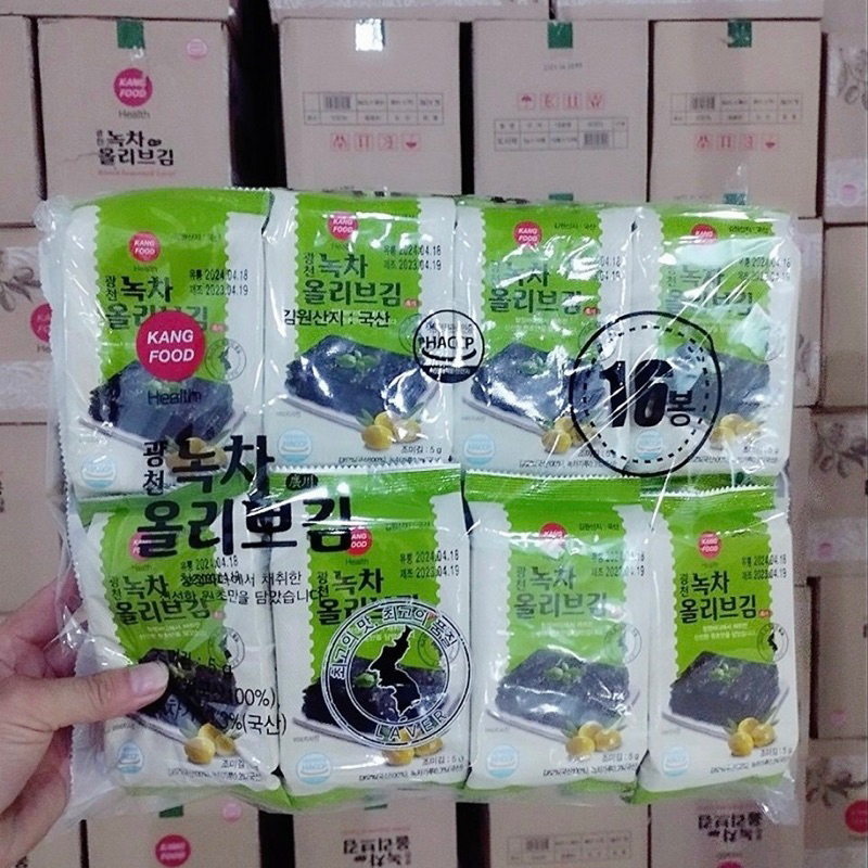 [Lốc 16 gói *5g] Rong biển ăn liền Kang Food Nhập khẩu Hàn Quốc