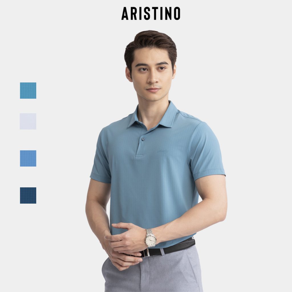  Áo polo ngắn tay ARISTINO phom Regular fit suông nhẹ, thiết kế basic nam tính, lịch lãm-  APS094S3