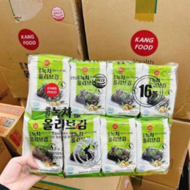 [Lốc 16 gói *5g] Rong biển ăn liền Kang Food Nhập khẩu Hàn Quốc