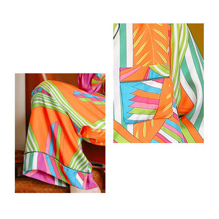 Bộ Pyjama Lụa Tay Dài Mặc Nhà / Printed Long PJ