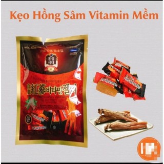 Kẹo sâm mềm sâm dẻo Korea red ginseng Jelly Hàn Quốc túi 200gr chính hãng Nội địa Hàn