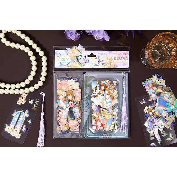 Bộ sticker cute tự sáng tạo bookmark DIY