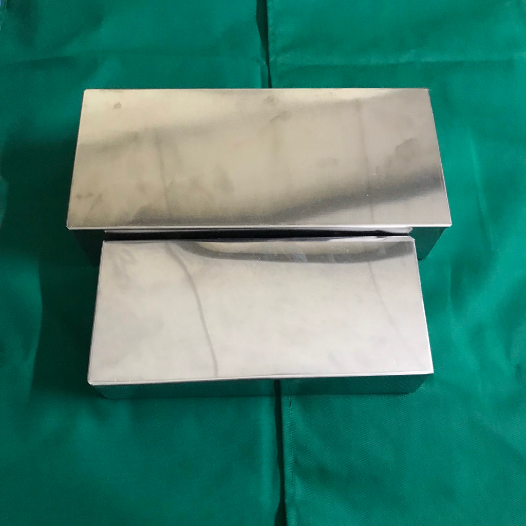 Hộp Inox Hình Chữ Nhật, Có Bản Lề, Có Nắp Đựng, cao cấp chất lượng cao Dụng Cụ SPA, Dụng Cụ Y Tế