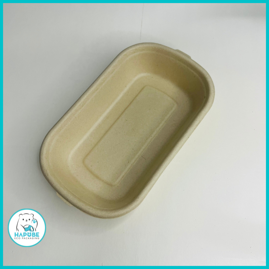 Combo 50 chiếc hộp bã mía oval 500ml BHZ019 có nắp