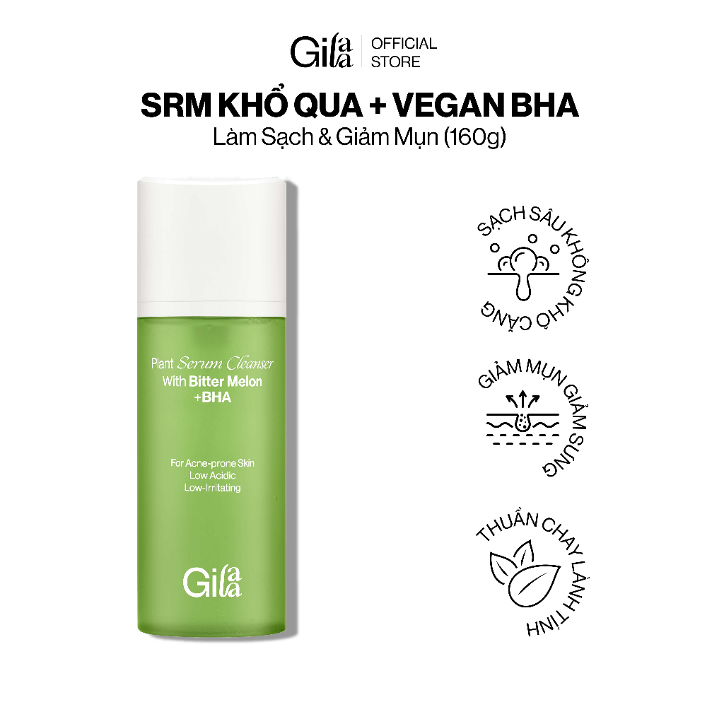 Sữa rửa mặt Khổ qua và Vegan BHA giúp làm sạch da và giảm mụn (160g) | BigBuy360 - bigbuy360.vn