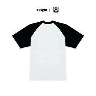 Áo Thun Raglan Nam Nữ Đơn Giản, Teight Raglan Tee, White