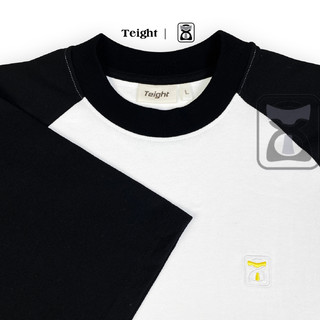 Áo Thun Raglan Nam Nữ Đơn Giản, Teight Raglan Tee, White