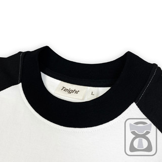 Áo Thun Raglan Nam Nữ Đơn Giản, Teight Raglan Tee, White