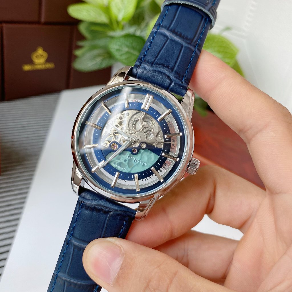 Đồng hồ nam Ochstin cơ lộ máy thiết kế cao cấp tuyệt đẹp, đẳng cấp, máy siêu nhạy, hoạt động mượt